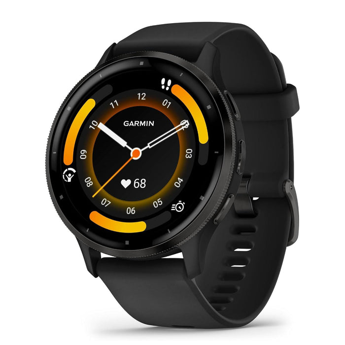 Garmin Venu 3 Black AMOLED Display Silicone Band Advanced Health and Fitness Features Up to 14 Days of Battery GPS Smartwatch - 010-02784-01