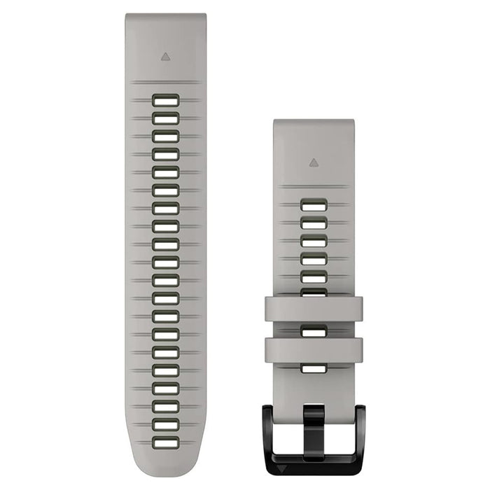 Garmin QuickFit 22 mm Fog Gray/Moss Silicone Watch Band - 010-13280-08