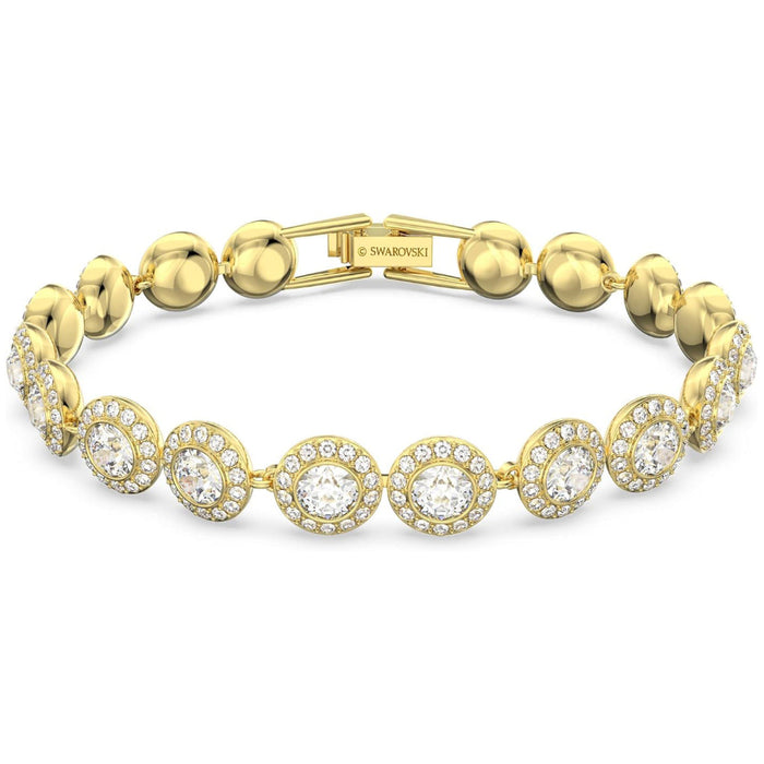 Swarovski Women's Clear Crystals with Gold Tone Finish Angelic Tennis Bracelet - 5505469