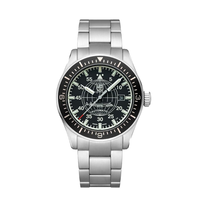 Luminox Men's Black Dial Silver Stainless Steel Band Automatic Quartz Analog Watch - XA.9601.M-A