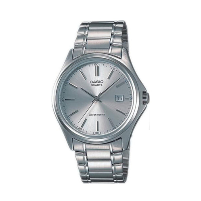 Casio Men's Silver Dial Silver Stainless Steel Band Analog Japanese Quartz Watch - MTP-1183A-7A-A