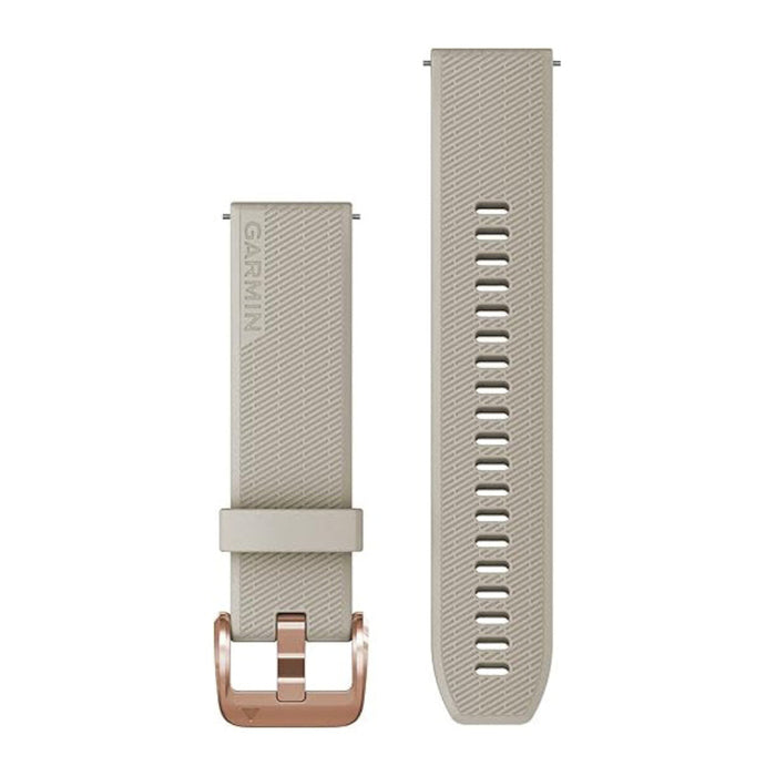 Garmin Unisex Light Sand With Rose Gold Hardware Silicone 20MM Quick Release Watch Band - 010-13114-02