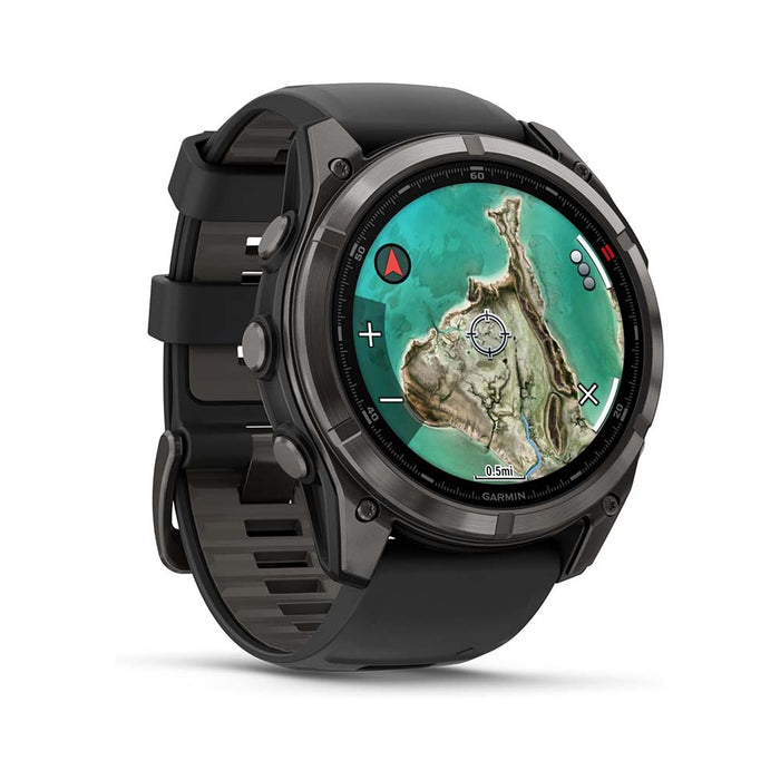Garmin fēnix 8 Pro 51 MM Unisex Carbon Gray DLC Titanium with Black/Pebble Gray MicroLED Sapphire GPS Smartwatch - 010-03380-00