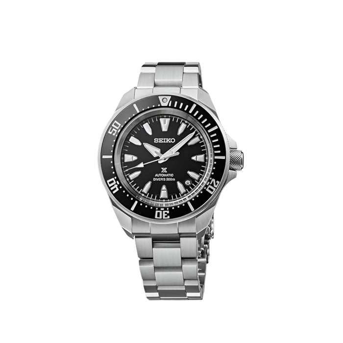 Seiko Prospex Men's Black Dial Silver Stainless Steel Band Analog Automatic Watch - SRPL13