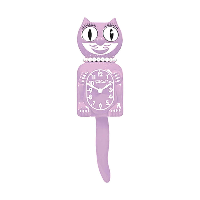 Kit Cat Klock Kid Limited Edition Pastel Lilac Cat Wall Clock - LBC-56