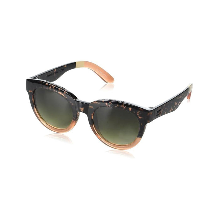 TOMS Women's Blonde Tort Apricot Crystal Fade Frame Olive Gradient Lens Florentin Round Sunglasses - 10020983