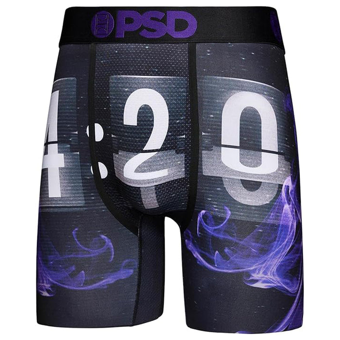 PSD Men's Black It's 4:20 Breathable Boxer Briefs Underwear - 123180138-BLK