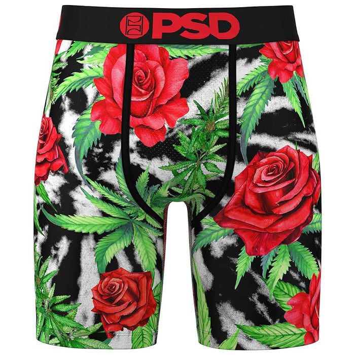 PSD Men's Multicolor Red Rose Buds Boxer Brief Medium Underwear - 224180036-MUL-M