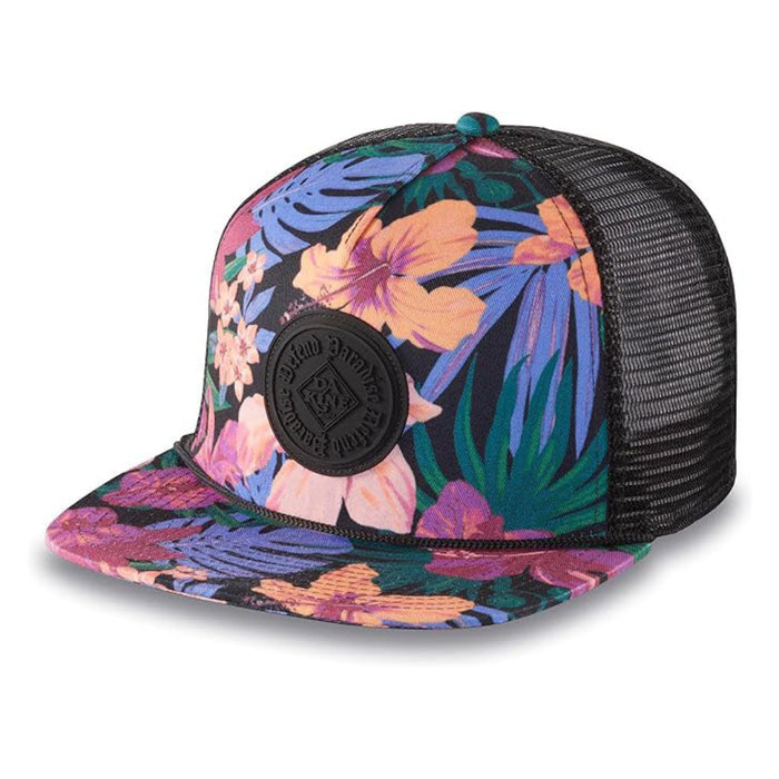 Dakine Unisex Black Tropidelic Classic Paradise Trucker One Size Hat - 10004040-BLACKTROPIDELIC