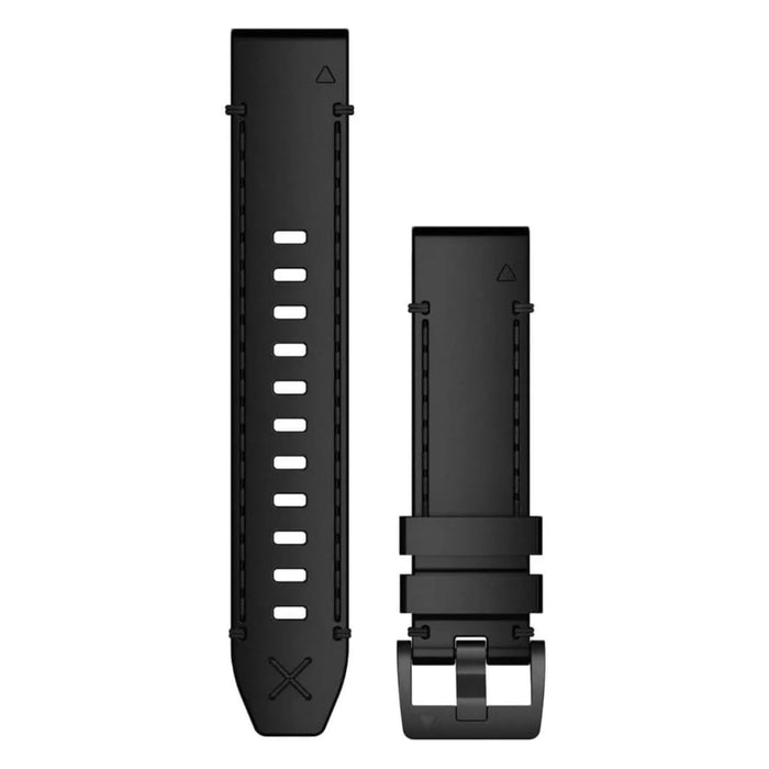 Garmin Unisex Black Genuine Horween Leather 22MM QuickFit Watch Band - 010-12738-19