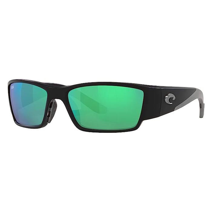 Costa Del Mar Men's Matte Black Frame Green Mirror Lens Polarized Corbina Pro Rectangular Sunglasses - 06S9109-910901-61