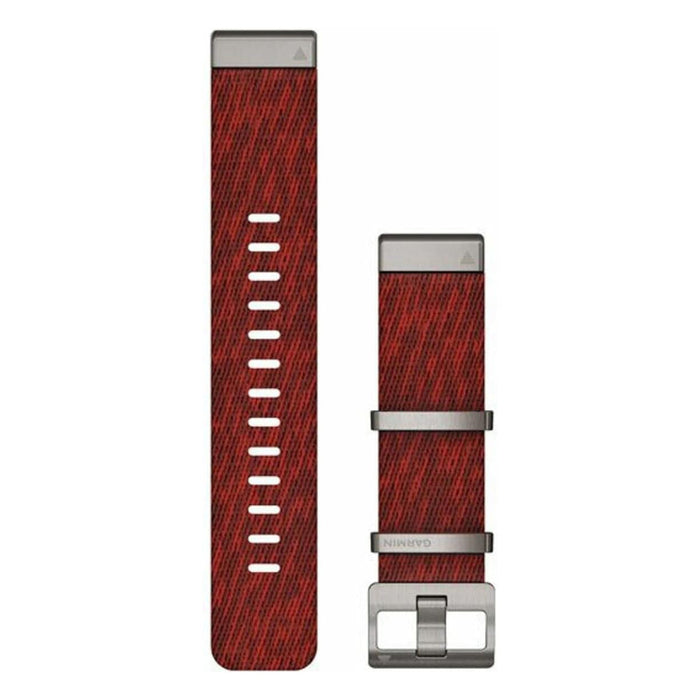 Garmin Unisex Red Jacquard Weave Nylon 22MM QuickFit Watch Band - 010-12738-22