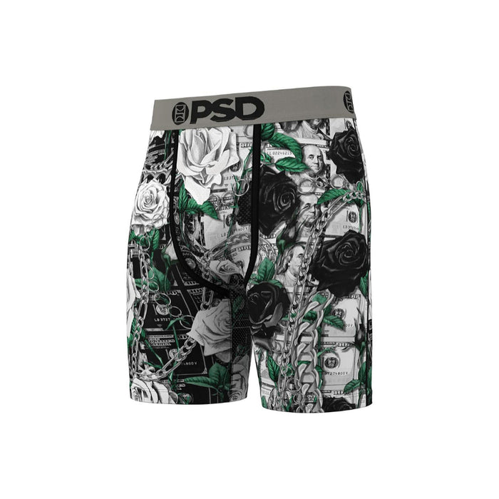 PSD Men's Multicolor Adorned Roses Boxer Briefs Extra Large Underwear - 424180066-MUL-XL