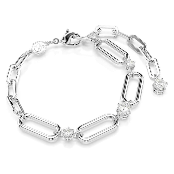 Swarovski Women's Link Chain with Clear Round-Cut Crystals in a Rhodium-Finished Setting Constella Bracelet - 5683353