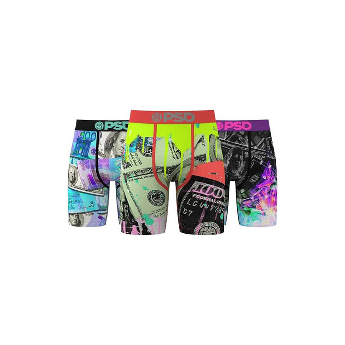 PSD Men's Multicolor Money Hype 3 Pack Boxer Brief Extra Large Underwear - 424180107-MUL-XL