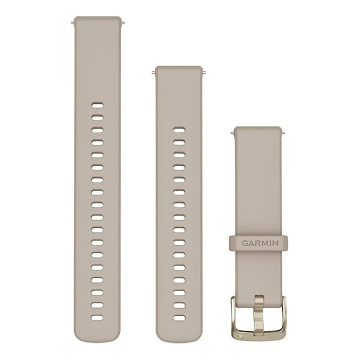 Garmin Unisex French Gray With Soft Gold Hardware Silicone 18MM Quick Release Watch Band - 010-13256-02