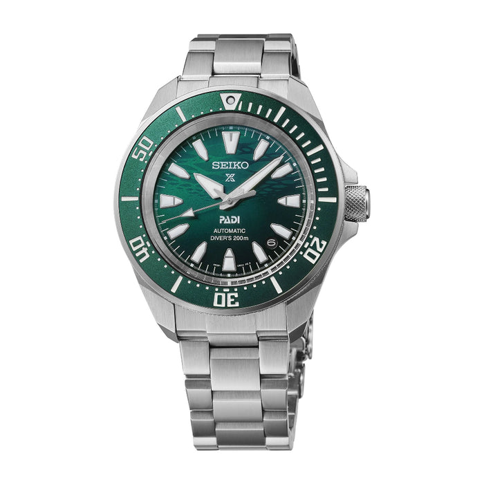 Seiko Prospex Sea Men's Green Dial Silver Stainless Steel Band Analog Automatic Watch - SRPL53