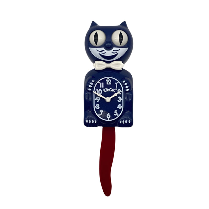 Kit Cat Klock Kid Limited Edition Red White & Galaxy Blue Retro Cat Wall Clock - BC-48RW