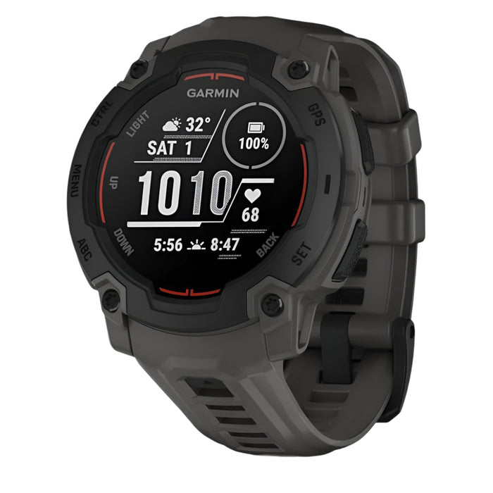 Garmin Instinct® E 45 MM Unisex Charcoal 24/7 Health Monitoring Wrist-Based Heart Rate Up To 16 Days Of Battery Life Rugged Outdoor GPS Smartwatch - 010-02933-00