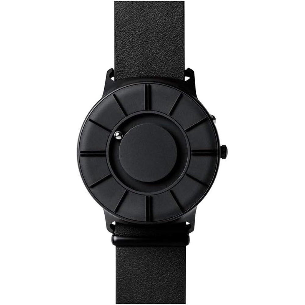 Eone Unisex Black Dial Black Leather Band Analog Bradley Apex Swiss Qu ...