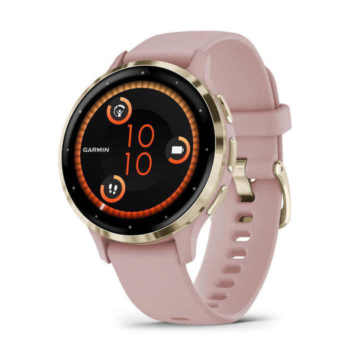 Garmin Venu 3S Dust Rose AMOLED Display Advanced Health and Fitness Features Up to 10 Days of Battery GPS Smartwatch - 010-02785-03