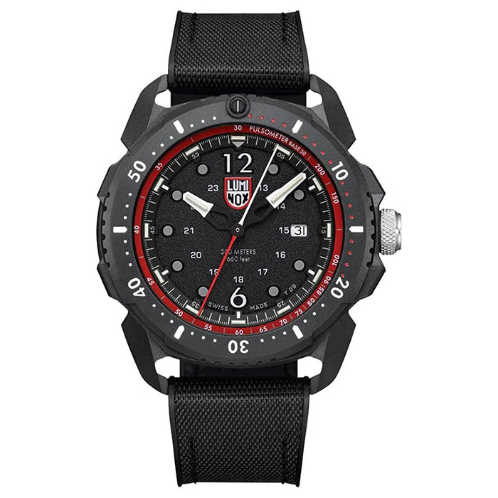 Luminox Men's Black and Red Dial Black Rubber Band Ice SAR Arctic Outdoor Adventure Swiss Quartz Watch - XL.1051