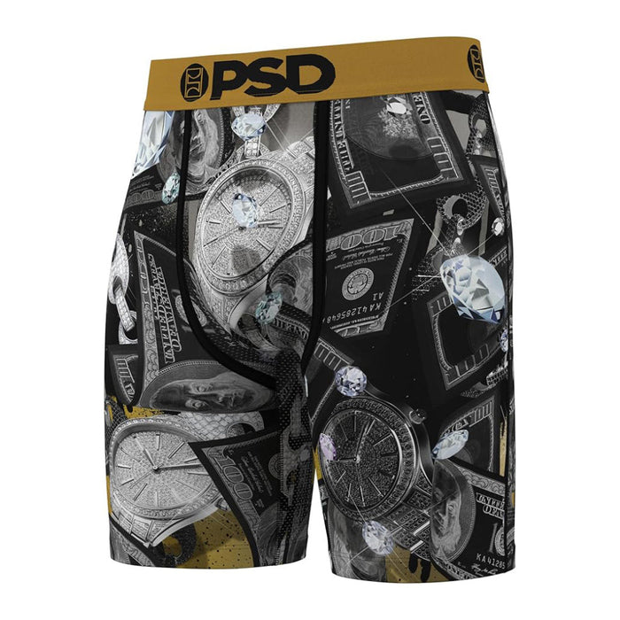 PSD Men's Multicolor Silver Bands Boxer Briefs Extra Large Underwear - 425180098-MUL-XL