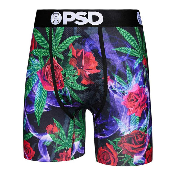 PSD Men's Black Rose Buds Mid Length Boxer Briefs Extra Large Underwear - 123180130-BLK-XL