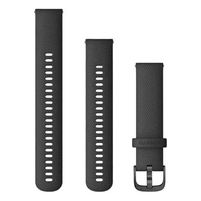 Quick Release Bands (20 mm) - Black with Slate Hardware