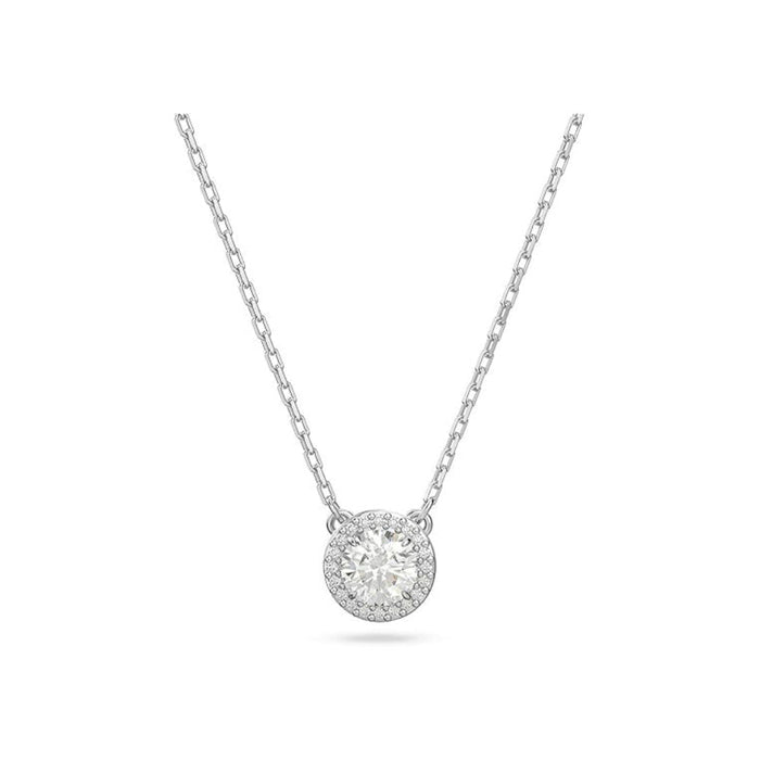 Swarovski Women's Clear Circle Cut Crystals on a Rhodium Finish Setting Constella Pendant Necklace - 5636264