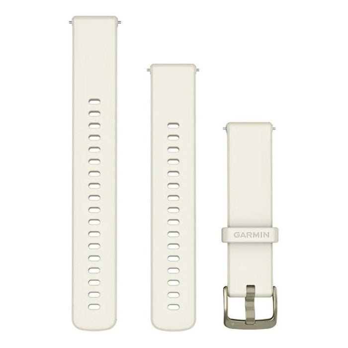 Garmin Unisex Bone With Lunar Gold Hardware Silicone 18MM Quick Release Watch Band - 010-13406-00