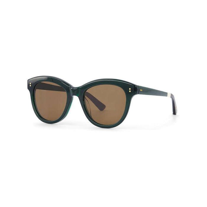 TOMS Women's Sea Moss Solid Brown Gwyneth Round Sunglasses - 10021691