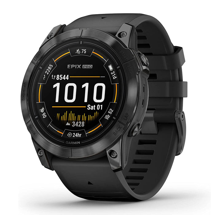 Garmin epix Pro (Gen 2) 51mm Black Advanced Training Technology Built-in Flashlight High Performance Smartwatch - 010-02804-20