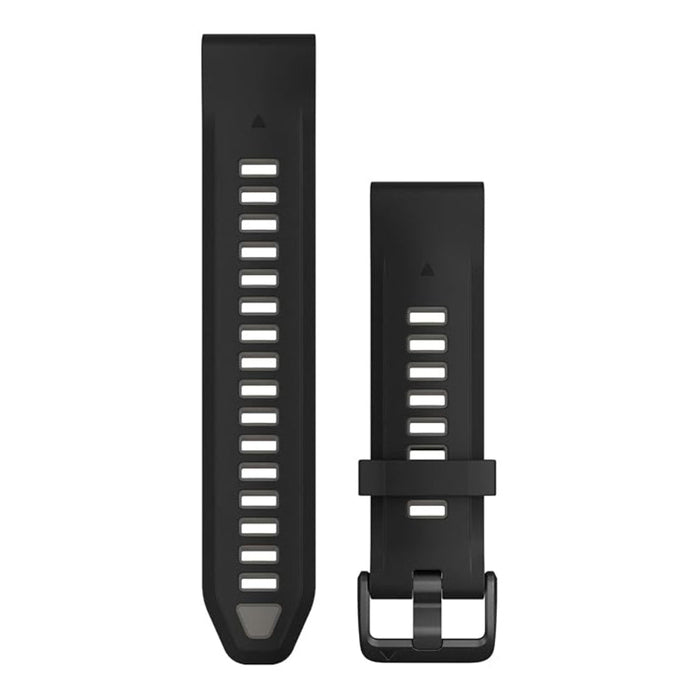Garmin Unisex Black/Pebble Gray Silicone 20MM QuickFit Watch Band - 010-13391-00