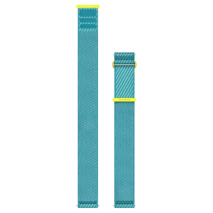 Garmin Unisex Amp Yellow/Turquoise 22 MM ComfortFit Fabric Quick Release Watch Band - 010-14400-07