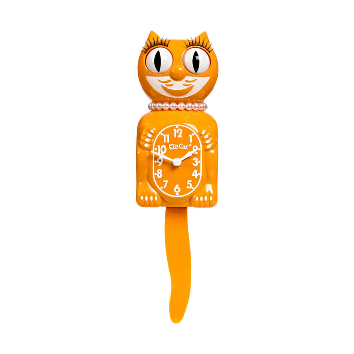 Kit Cat Klock Kid Limited Edition Festival Orange Cat Wall Clock - LBC-55