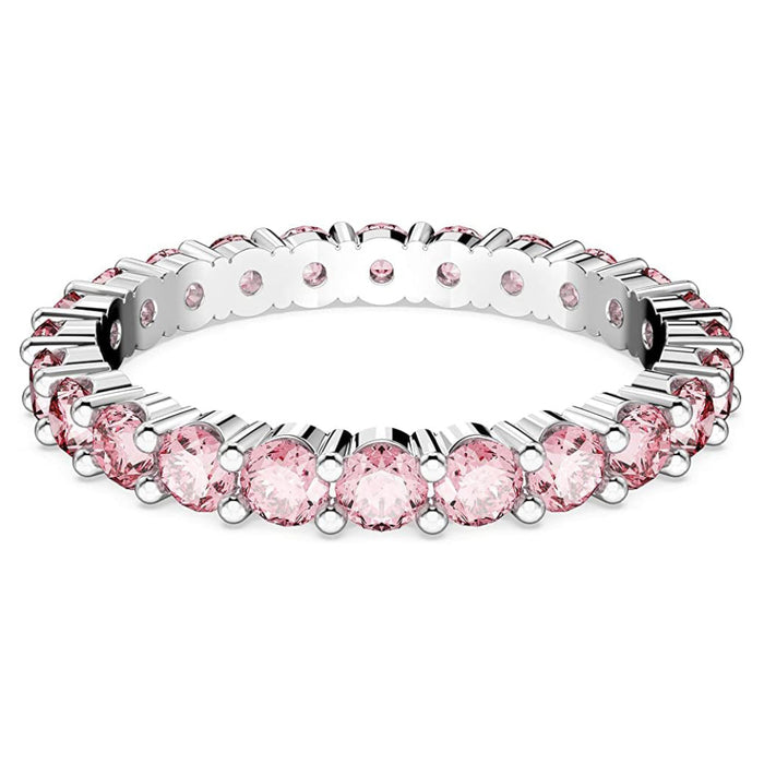 Swarovski Part of the Matrix Vittore Collection Women's Pink Stones on a Rhodium Finished Band Size 8 Matrix Vittore Ring - 5658855