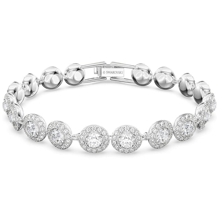 Swarovski Women's White Crystals on a Rhodium Plated Setting Angelic Tennis Bracelet - 5071173