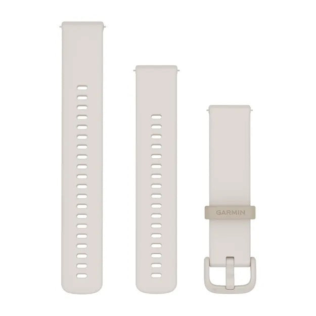 Garmin Unisex Ivory Silicone 20 mm Quick Release Watch Band - 010-12932-31