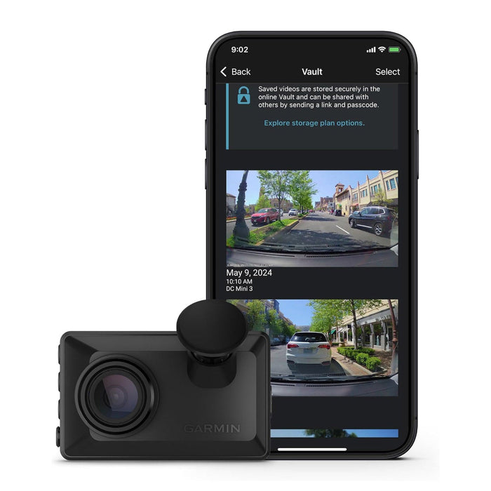 Garmin Dash Cam™ X110 Unisex Black Compact 1080p HD Dash Camera With A 140-degree Field Of View Built In Clarity™ Polarizer Voice Controlled GPS 2.4-Inch Display Automatic Recording - 010-02900-00
