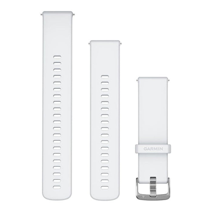 Garmin Unisex Whitestone With Silver Hardware Silicone 22MM Quick Release Watch Band - 010-13256-20