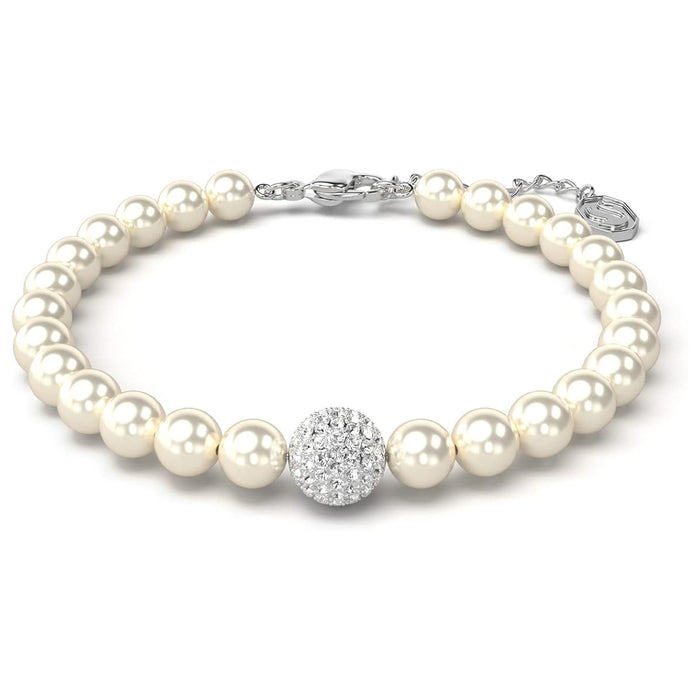 Swarovski Women's Crystal Pearls and Pavé-Set Sphere in a Rhodium Finished Setting Remix Strand Bracelet - 5669529