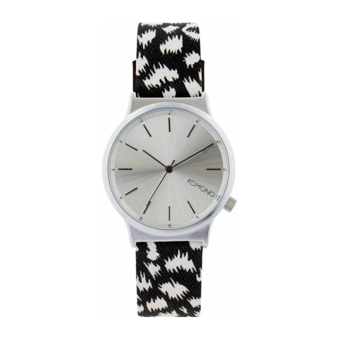 Komono Wizard Print Mens Stainless Steel Multi Leather Silver Watch - KOM-W1836