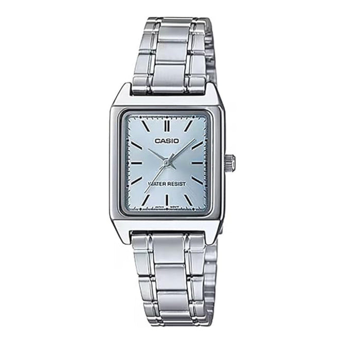 Casio Women's Silver Dial Silver Stainless Steel Band Analog Japanese Quartz Watch - LTP-V007D-2EUDF