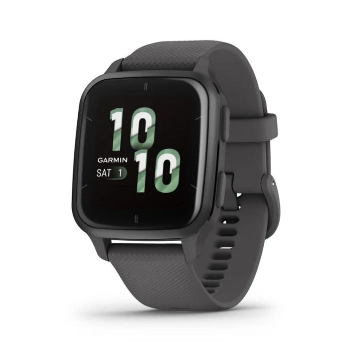 Garmin Venu Sq 2 Slate Aluminum and Shadow Gray Case All-Day Health Monitoring Long-Lasting Battery with AMOLED Display GPS Smartwatch - 010-02701-00