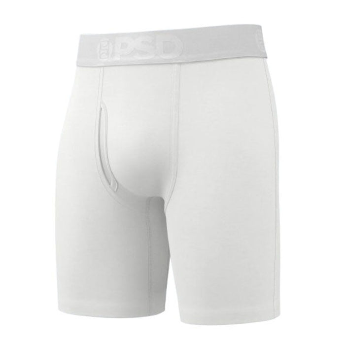 PSD Men's White Solid Luxe Modal Boxer Briefs XX-Large Underwear - 325180097-WHT-XXL