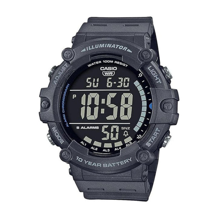 Casio Unisex LCD dial Black Band Digital Quartz Watch - AE-1500WH-8BVDF