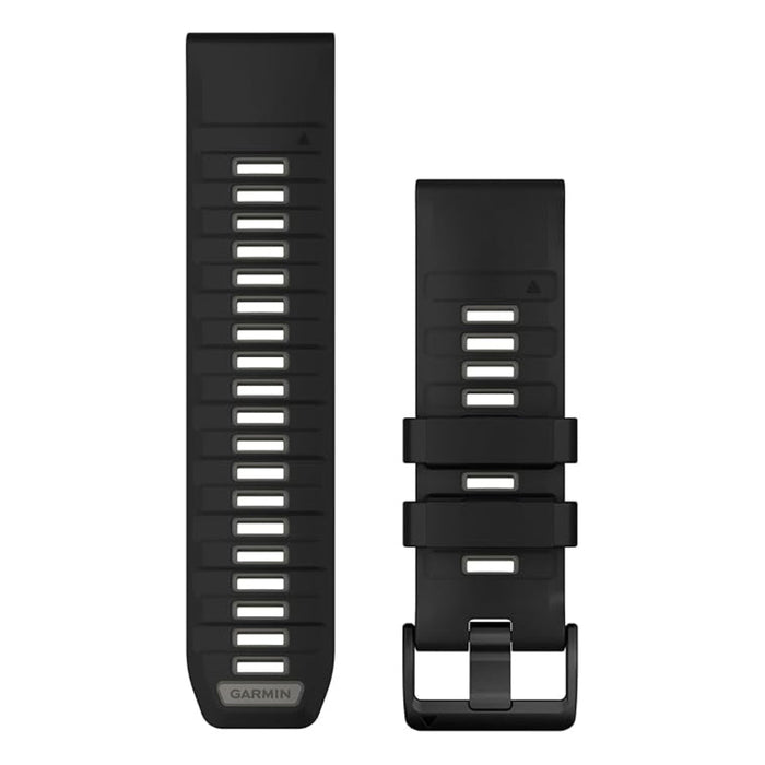 Garmin Unisex Black/Pebble Gray Silicone 26MM QuickFit Watch Band - 010-13393-00