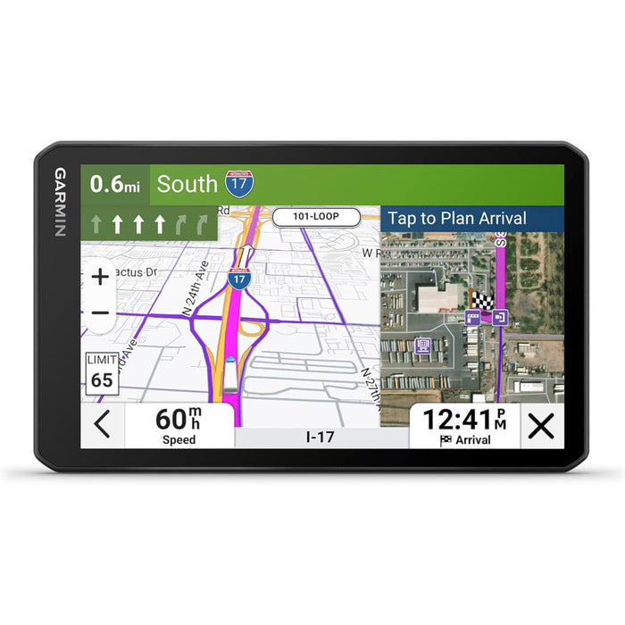 Garmin dezl OTR720 Unisex Black Custom Truck Routing Satellite Imagery Wind Speed Community-Shared Loading Docks & Parking Availability Large 7-Inch GPS Navigator - 010-02924-00
