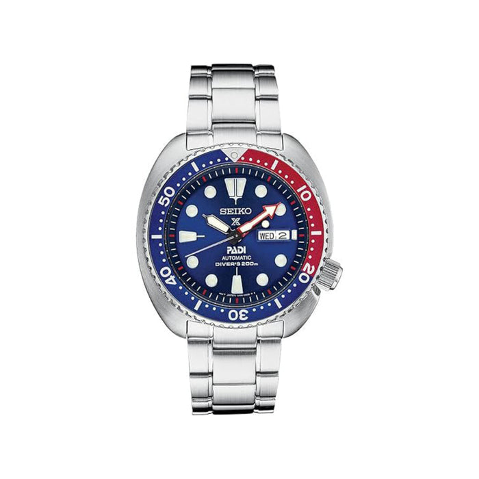 Seiko Prospex Men's Blue Dial Silver-tone Stainless Steel Band Analog Automatic Watch - SRPE99